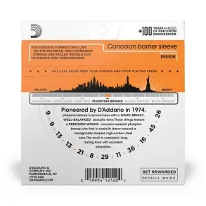 Encordado Guitarra Acustica 019 D'Addario EJ41