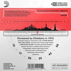 Encordado Guitarra Acustica 013 D'Addario EJ17