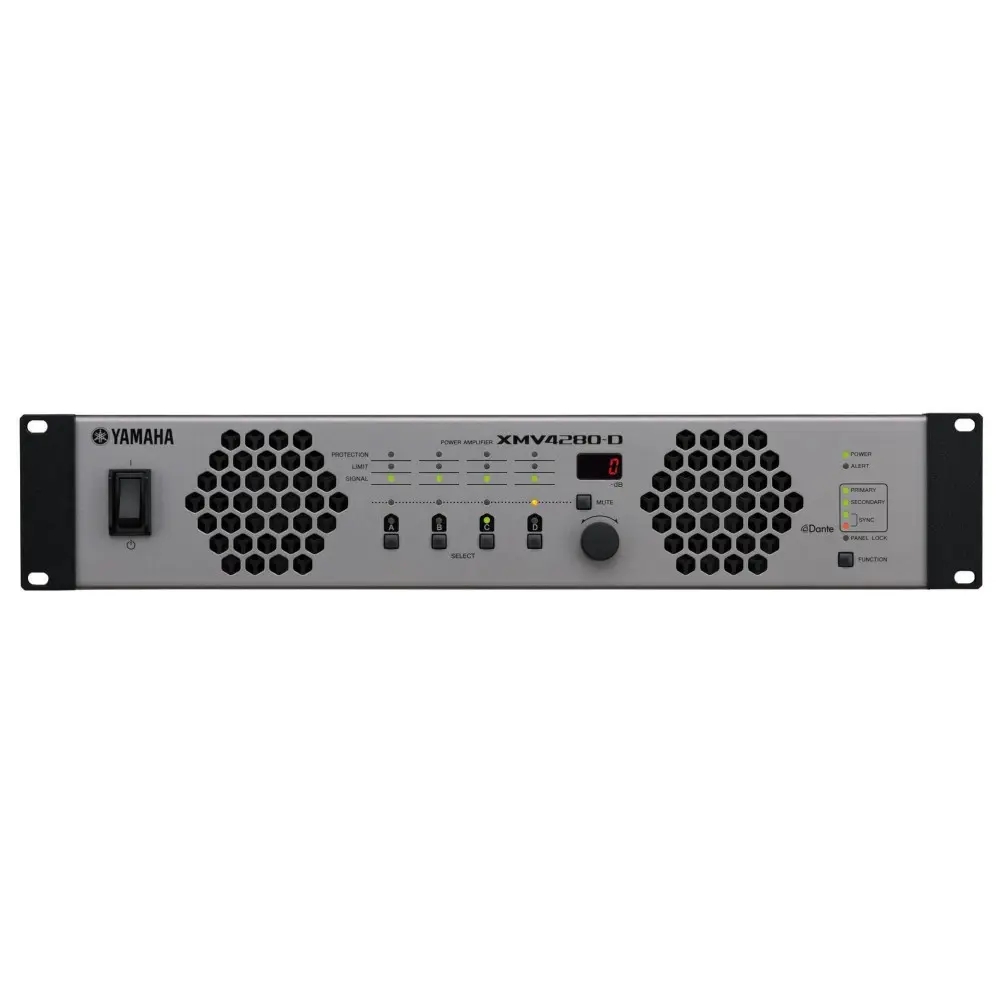 Potencia de Instalacion 4 Canales con Dante Yamaha XMV4280D