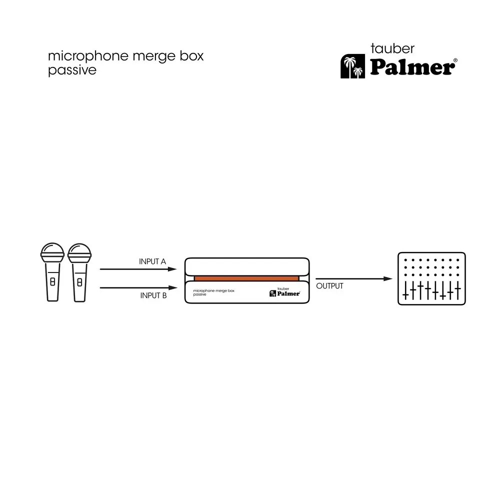 Caja Directa Mixer de 2 Canales Palmer TAUBER