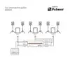 Caja Directa Divisor 2 Canales 4 Salidas Palmer PEENE