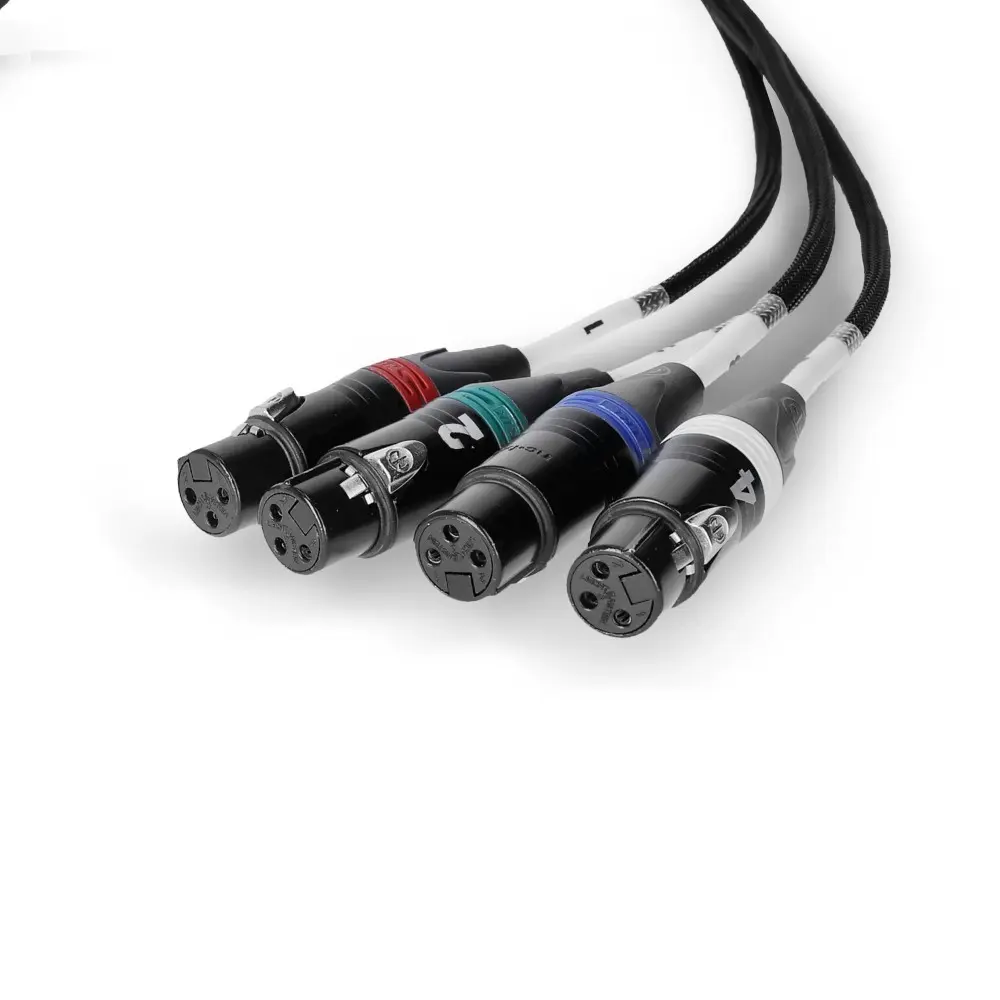 Caja Ethercon con 4 cables Canales XLR Hembra Palmer AOCLXLRF