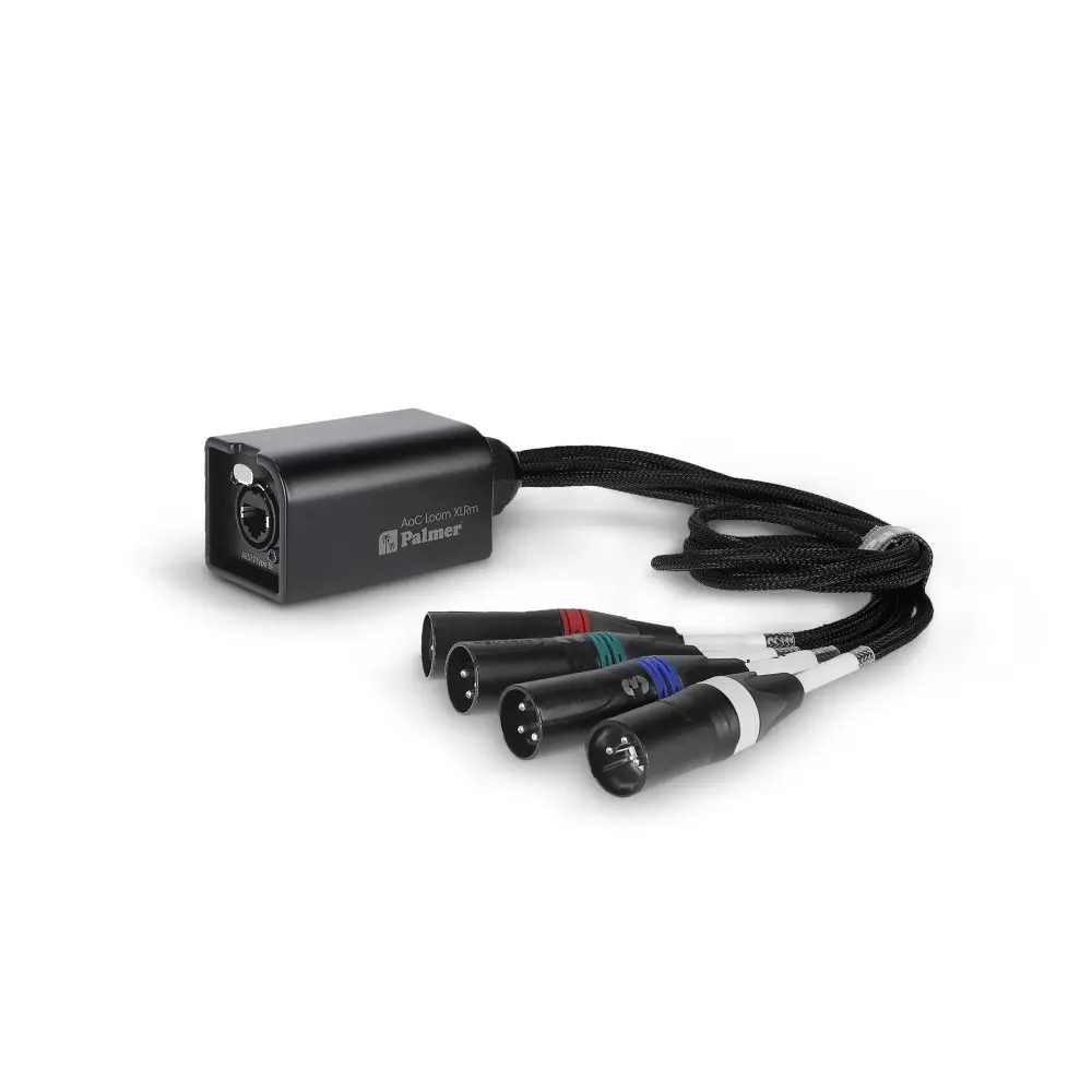 Caja Ethercon con 4 cables Canales XLR Macho Palmer AOCLXLRM