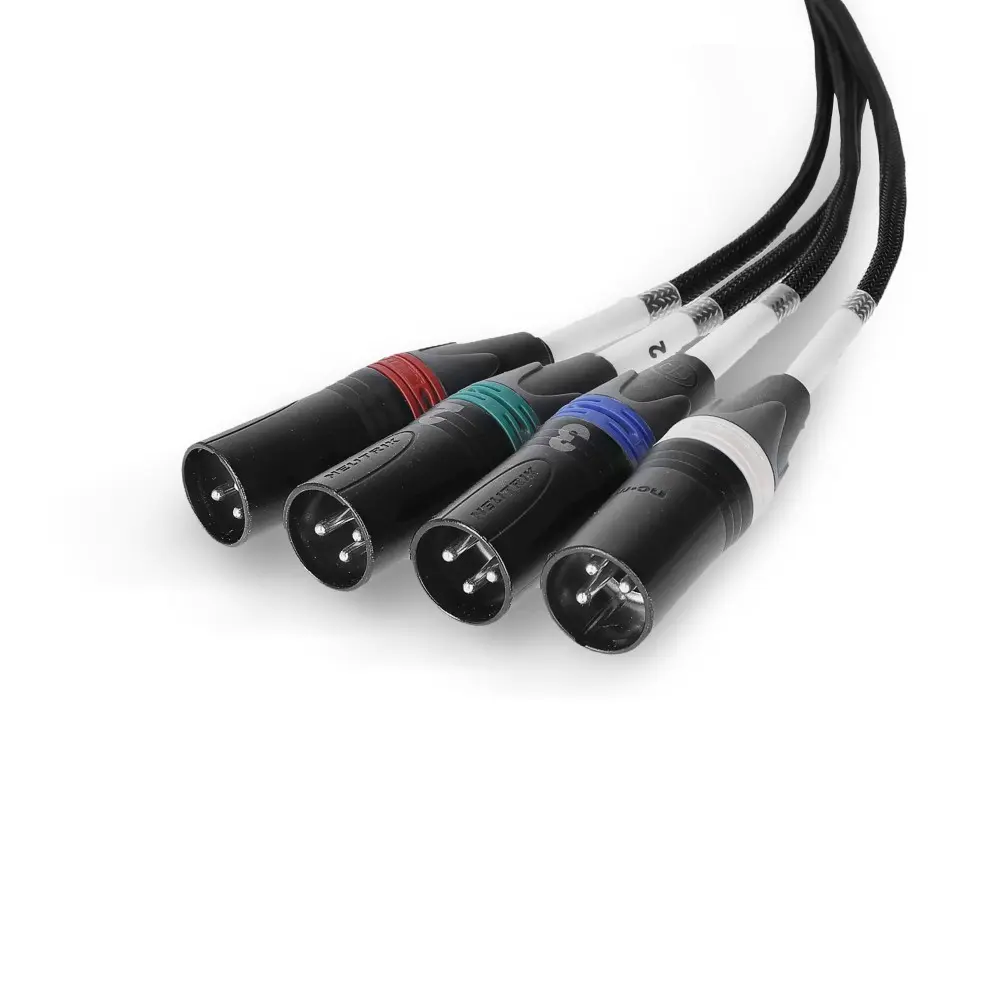 Caja Ethercon con 4 cables Canales XLR Macho Palmer AOCLXLRM