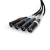 Caja Ethercon con 4 cables Canales XLR Macho Palmer AOCLXLRM