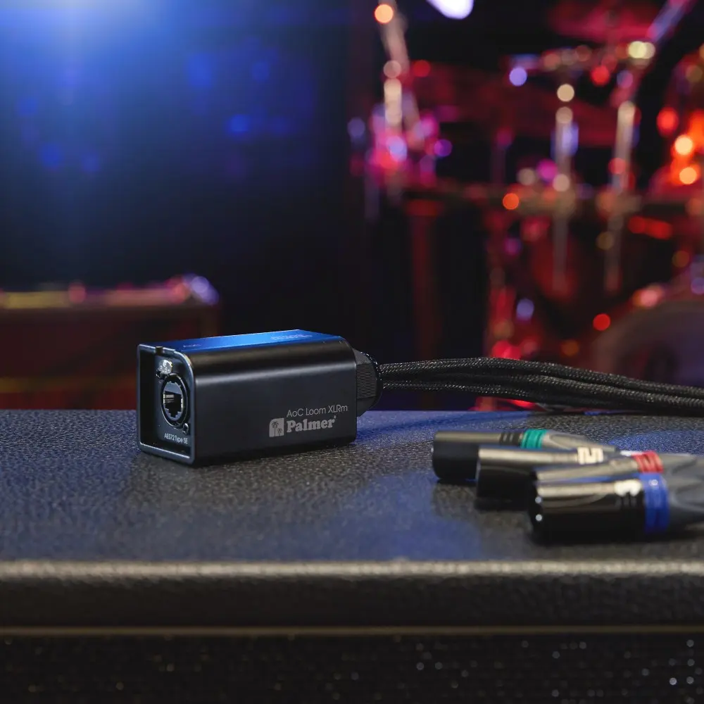 Caja Ethercon con 4 cables Canales XLR Macho Palmer AOCLXLRM