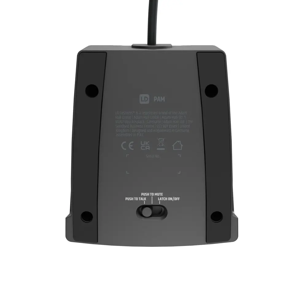 Microfono Cuello de Gazo con Base y Pulsador configurable Ld Systems PAM
