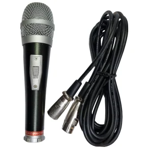 Micrófono Ross Dinámico Con Cable Incluido De Outlet color Negro