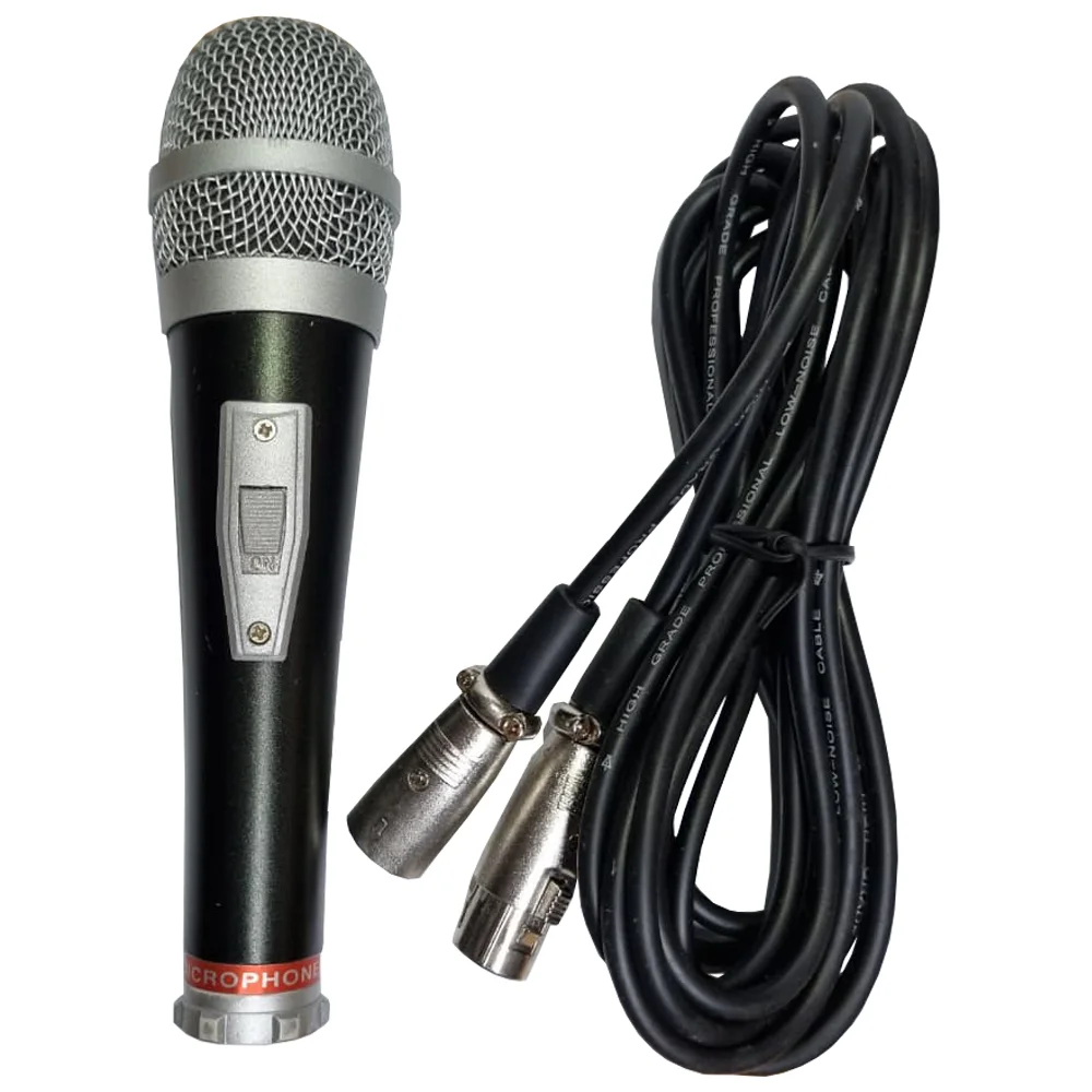 Micrófono Ross Dinámico Con Cable Incluido De Outlet color Negro