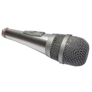 Micrófono Ross Dinámico Con Cable Incluido De Outlet color Gris
