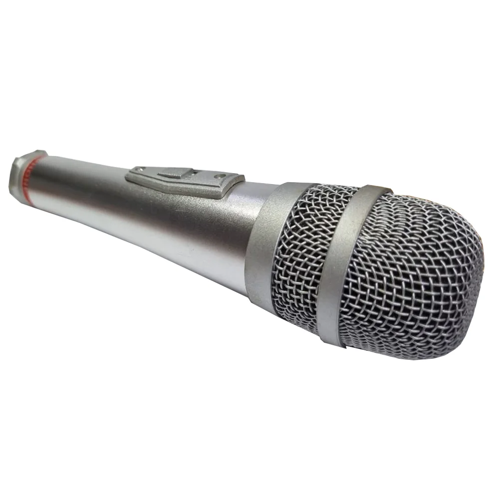 Micrófono Ross Dinámico Con Cable Incluido De Outlet color Gris