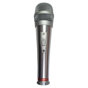 Micrófono Ross Dinámico Con Cable Incluido De Outlet color Gris