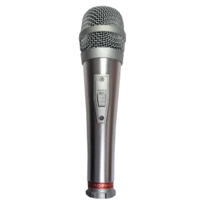 Micrófono Ross Dinámico Con Cable Incluido De Outlet color Gris
