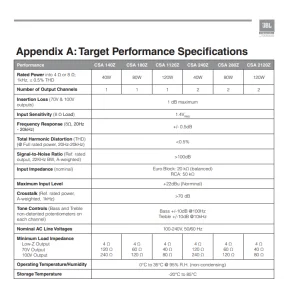Potencia JBL NCSA180Z 80 W 70-100 o 4 Ohms