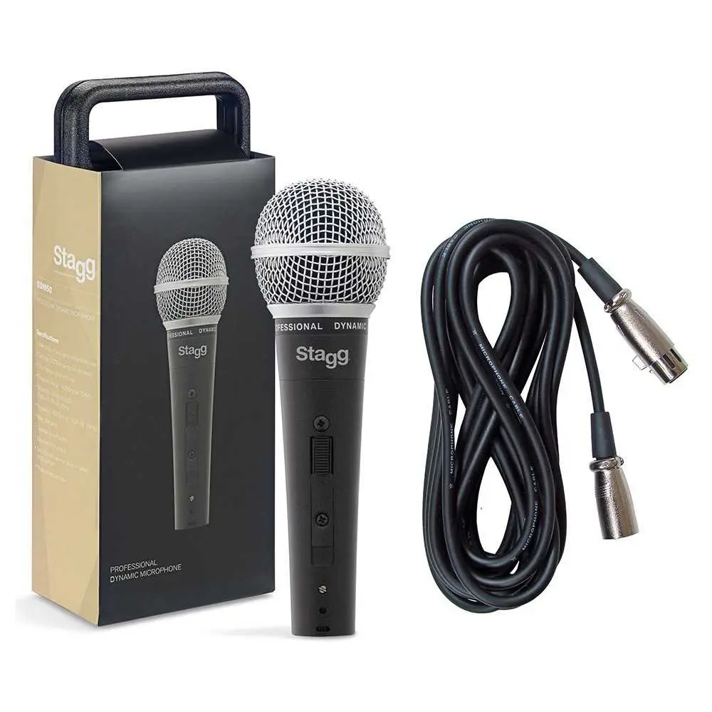 Pack Microfono Dinamico SDM 50 Pipeta Soporte y Cable XLR Pack Microfono Dinamico SDM 50 Pipeta Soporte y Cable XLR