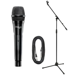 Pack Microfono Dinamico SDMP30 Pipeta Soporte y Cable XLR PLUG Pack Microfono Dinamico SDMP30 Pipeta Soporte y Cable XLR PLUG
