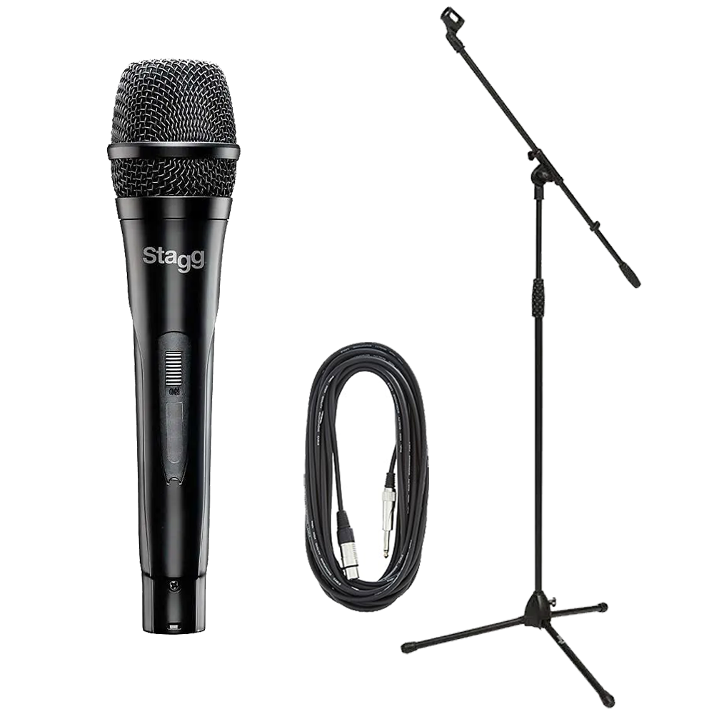 Pack Microfono Dinamico SDMP30 Pipeta Soporte y Cable XLR PLUG