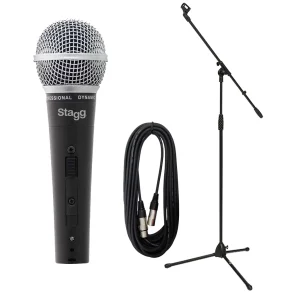 Pack Microfono Dinamico SDM 50 Pipeta Soporte y Cable XLR Pack Microfono Dinamico SDM 50 Pipeta Soporte y Cable XLR