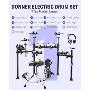 Bateria Electronica 4 Pads DONNER EC3131