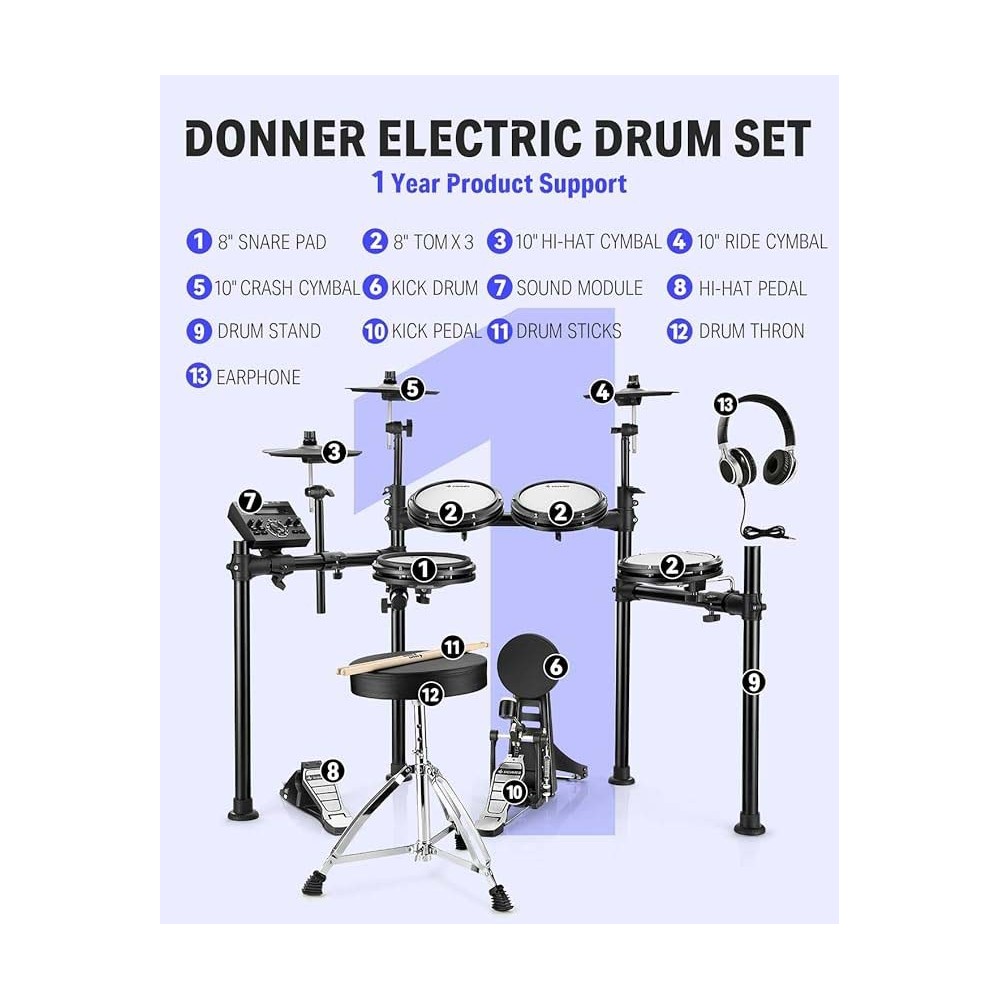 Bateria Electronica 4 Pads DONNER EC3131 Bateria Electronica 4 Pads DONNER EC3131