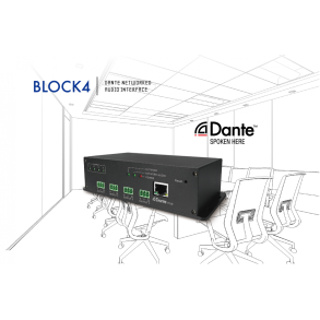 Conversor Digital 4 Entradas 4 Salidas Dante Relacart BLOCK4