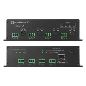 Conversor Digital 4 Entradas 4 Salidas Dante Relacart BLOCK4 Conversor Digital 4 Entradas 4 Salidas Dante Relacart BLOCK4