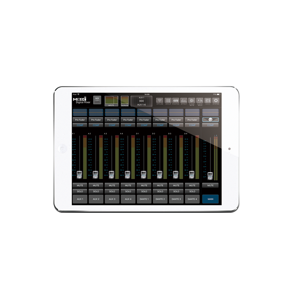 Mixer Digital de Rack 12 Canales con Dante Relacart MIXX12