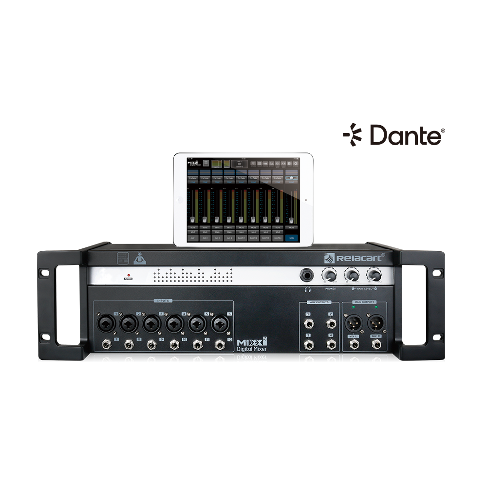 Mixer Digital de Rack 12 Canales con Dante Relacart MIXX12