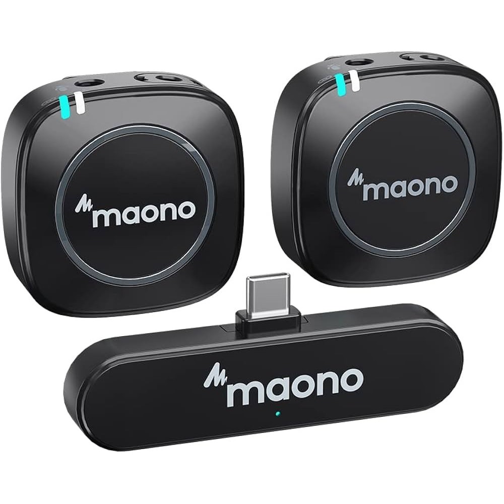 Sistema Inalambrico Maono Microfonos Mano Lavalier Camara