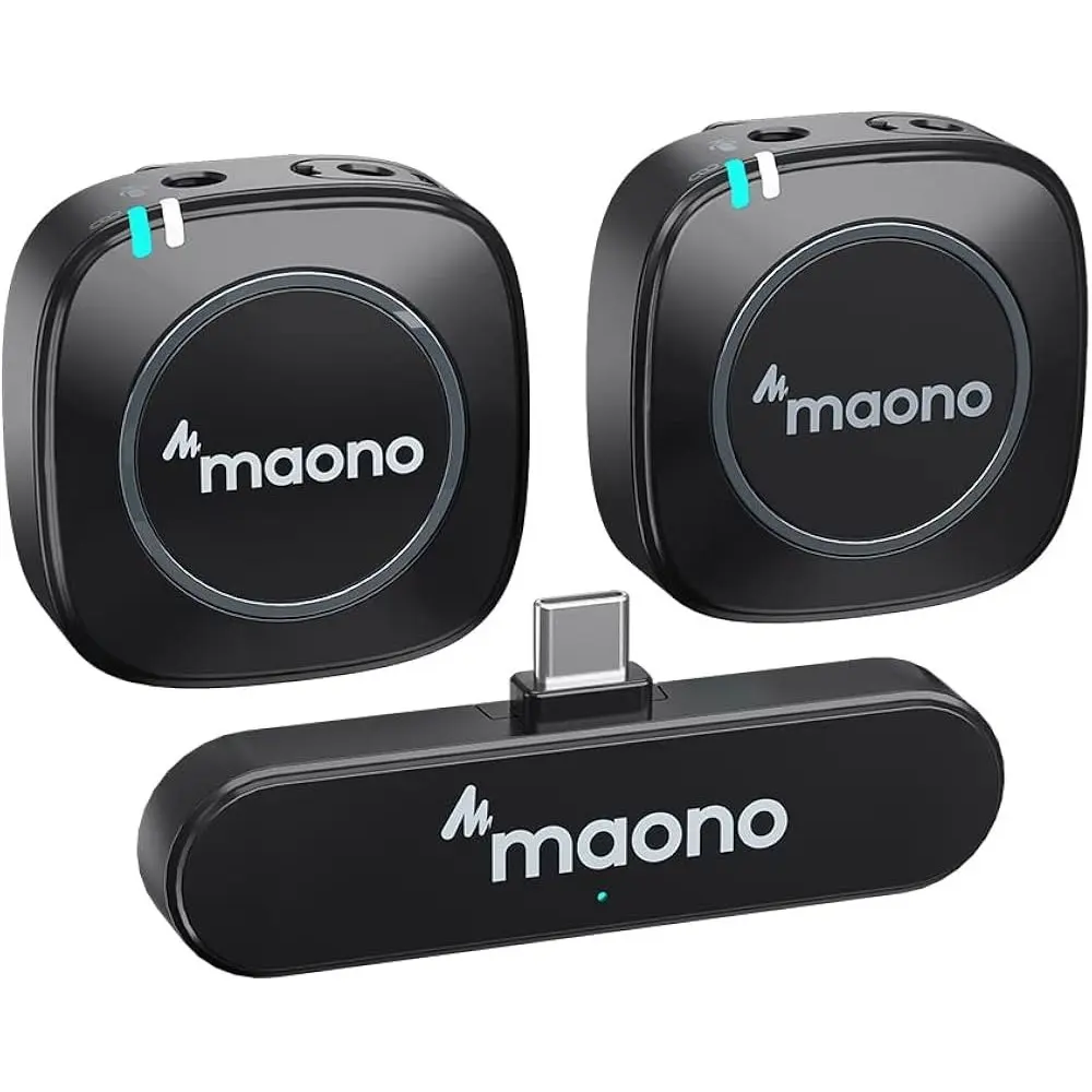 Sistema Inalambrico Maono Microfonos Mano Lavalier Camara