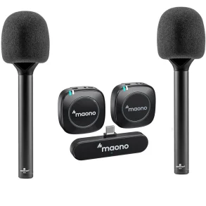 Sistema Inalambrico Maono Microfonos Mano Lavalier Camara