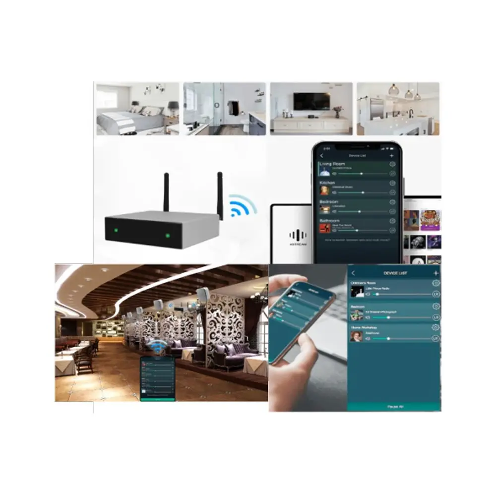 Combo Audio Pared 5"Angulares SubWoofer Activo Doble 8" Amplificador Smart WiFi Bluetooth