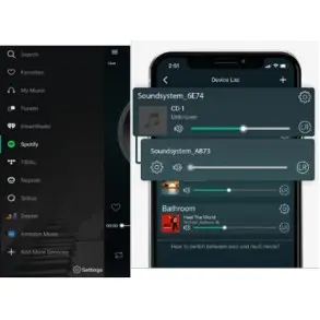 Combo Audio Pared 5"Angulares SubWoofer Activo Doble 8" Amplificador Smart WiFi Bluetooth