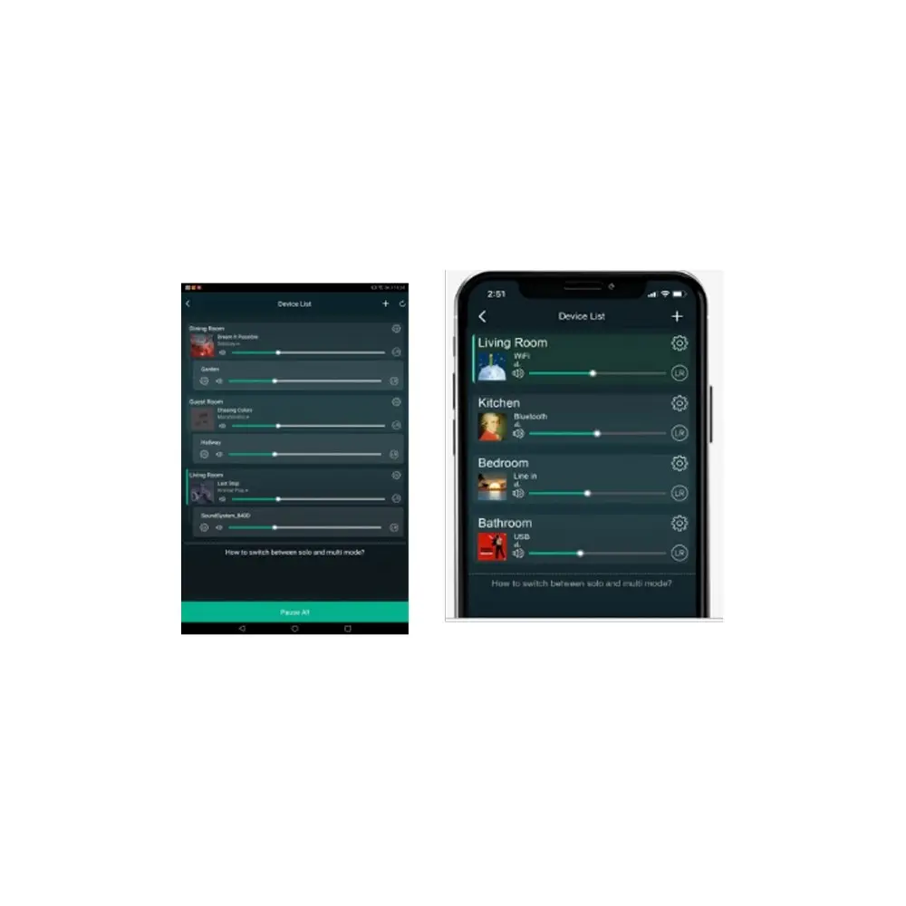 Combo Audio Pared 5"Angulares SubWoofer Activo Doble 8" Amplificador Smart WiFi Bluetooth