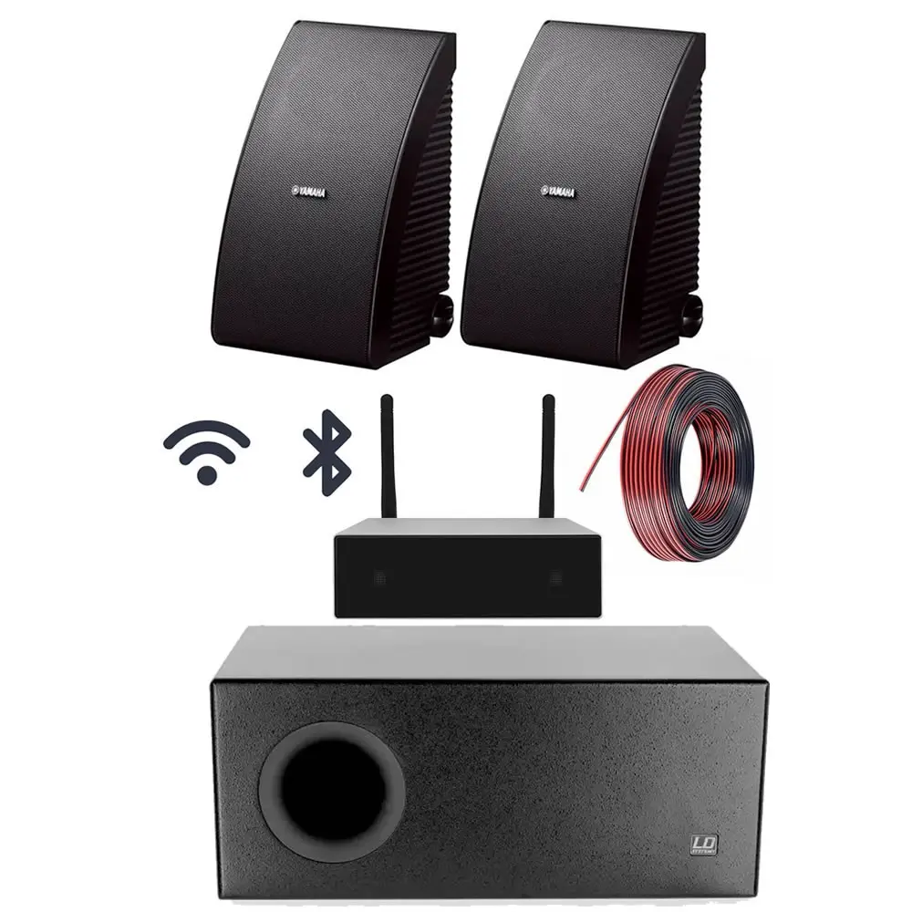 Combo Audio Pared 5"Angulares SubWoofer Activo Doble 8" Amplificador Smart WiFi Bluetooth
