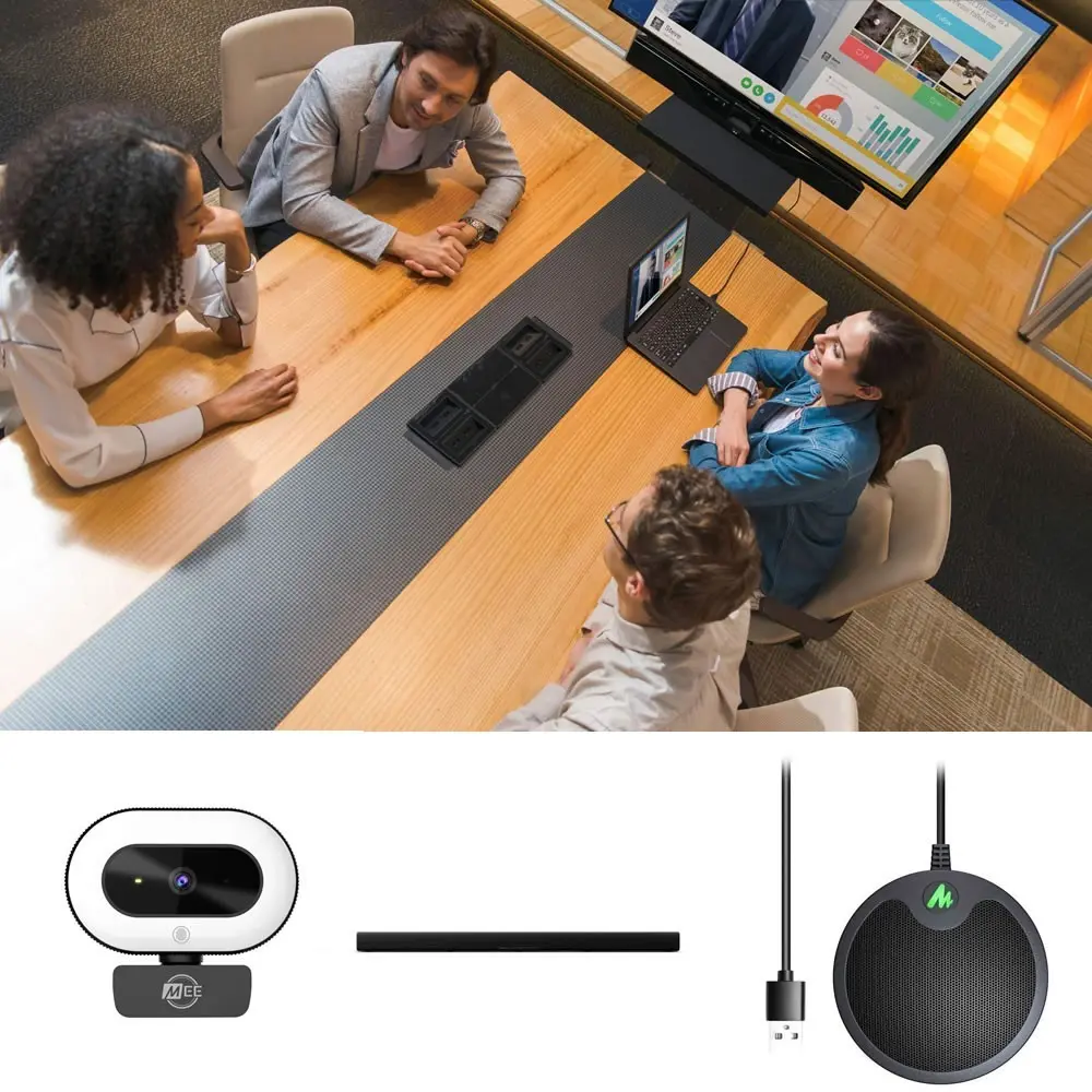 Pack Sonido Sala de Reuniones Bafle Bluetooth Microfono y Camara USB