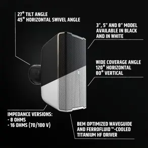 Bafle Interior Exterior Pasivo de 8" LD Systems DQOR8TB