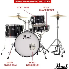 Bateria 4 Cuerpos Bombo 18" Pearl Rs584C/C 91