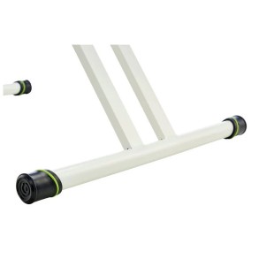 Soporte tijera doble para piano o teclado Blanco Gravity KSX2W soporta 65 kg