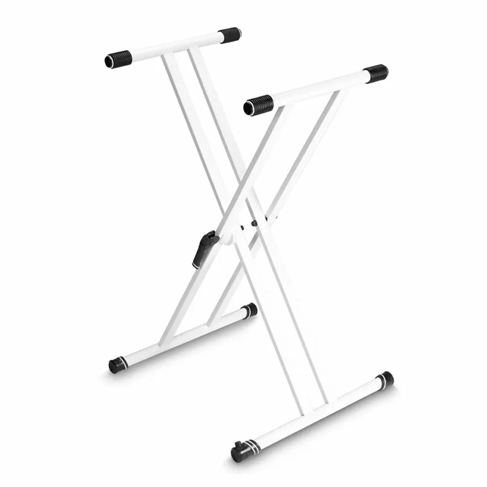 Soporte tijera doble para piano o teclado Blanco Gravity KSX2W soporta 65 kg