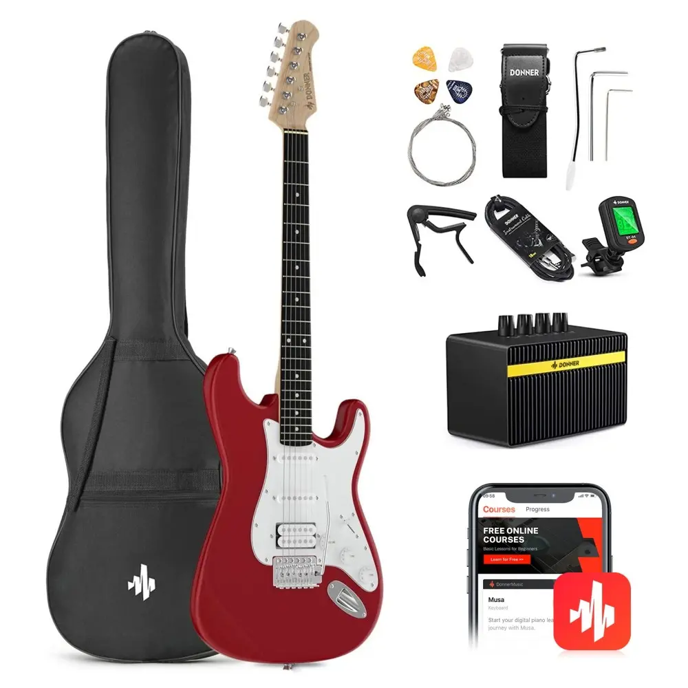 Pack Guitarra Electrica y Amplificador DONNER EC1166