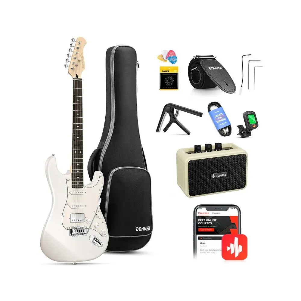 Pack Guitarra Electrica y Amplificador DONNER EC1418