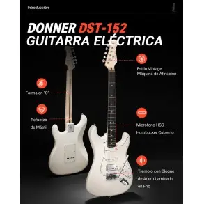 Pack Guitarra Electrica y Amplificador DONNER EC1418