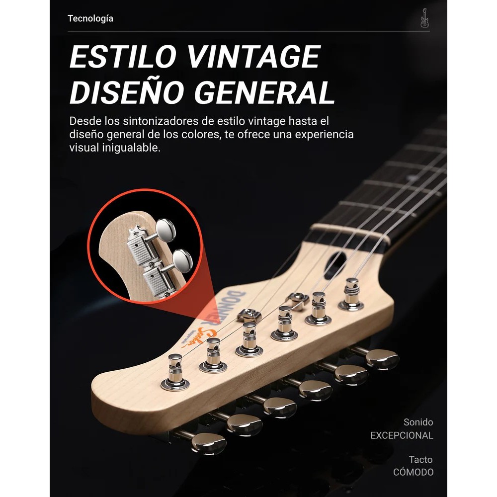 Pack Guitarra Electrica y Amplificador DONNER EC1418