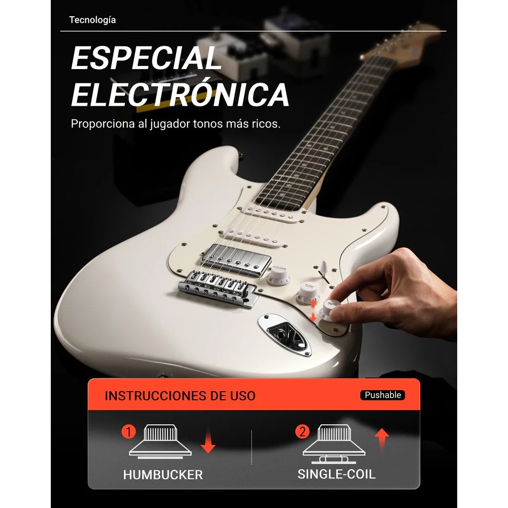 Pack Guitarra Electrica y Amplificador DONNER EC1418