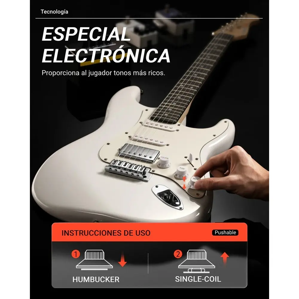 Pack Guitarra Electrica y Amplificador DONNER EC1418