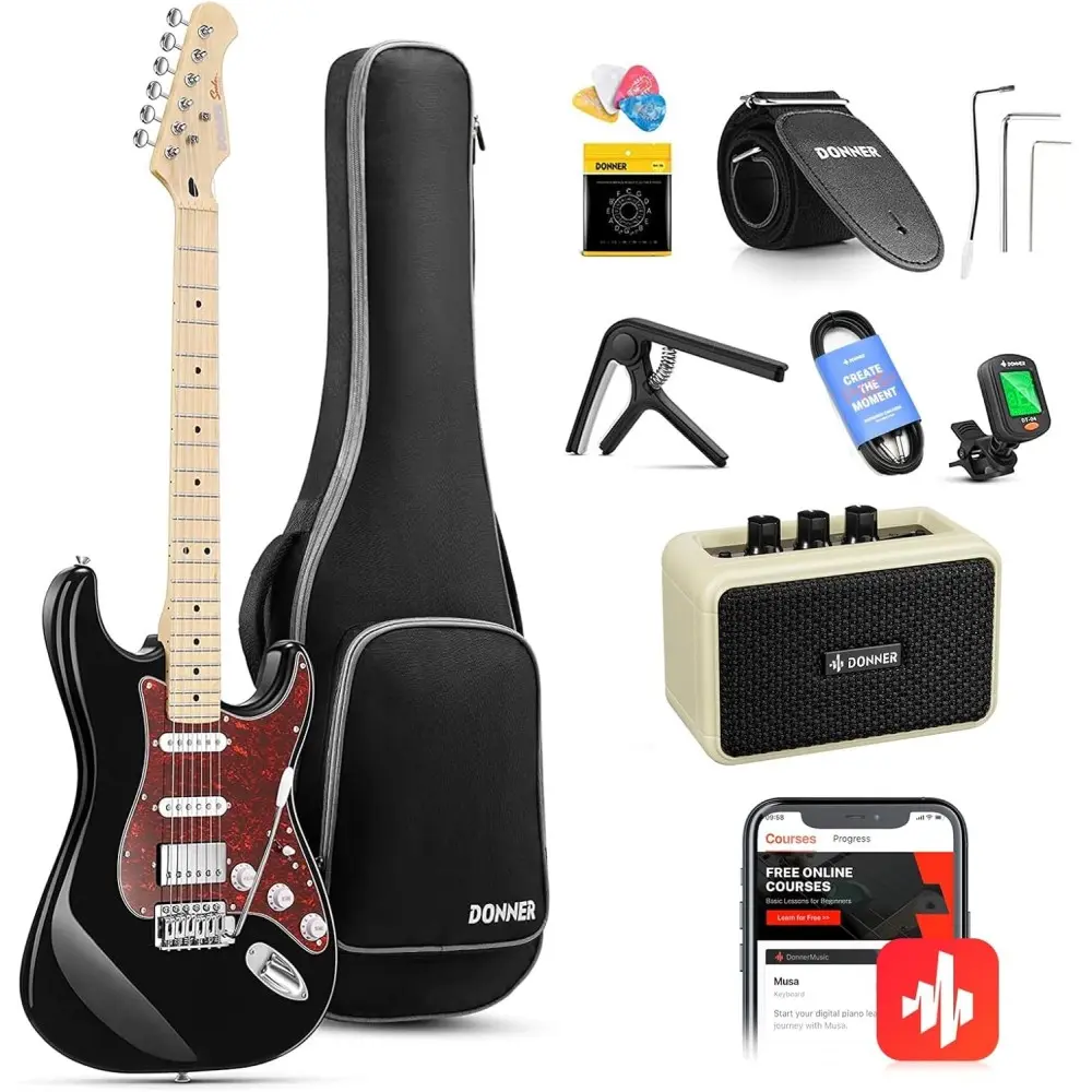 Pack Guitarra Electrica y Amplificador DONNER EC1416