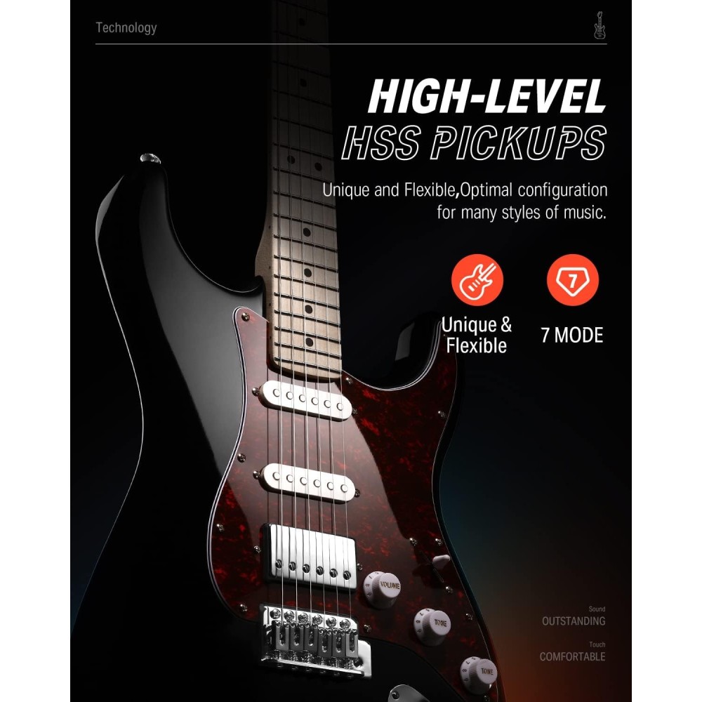 Pack Guitarra Electrica y Amplificador DONNER EC1416