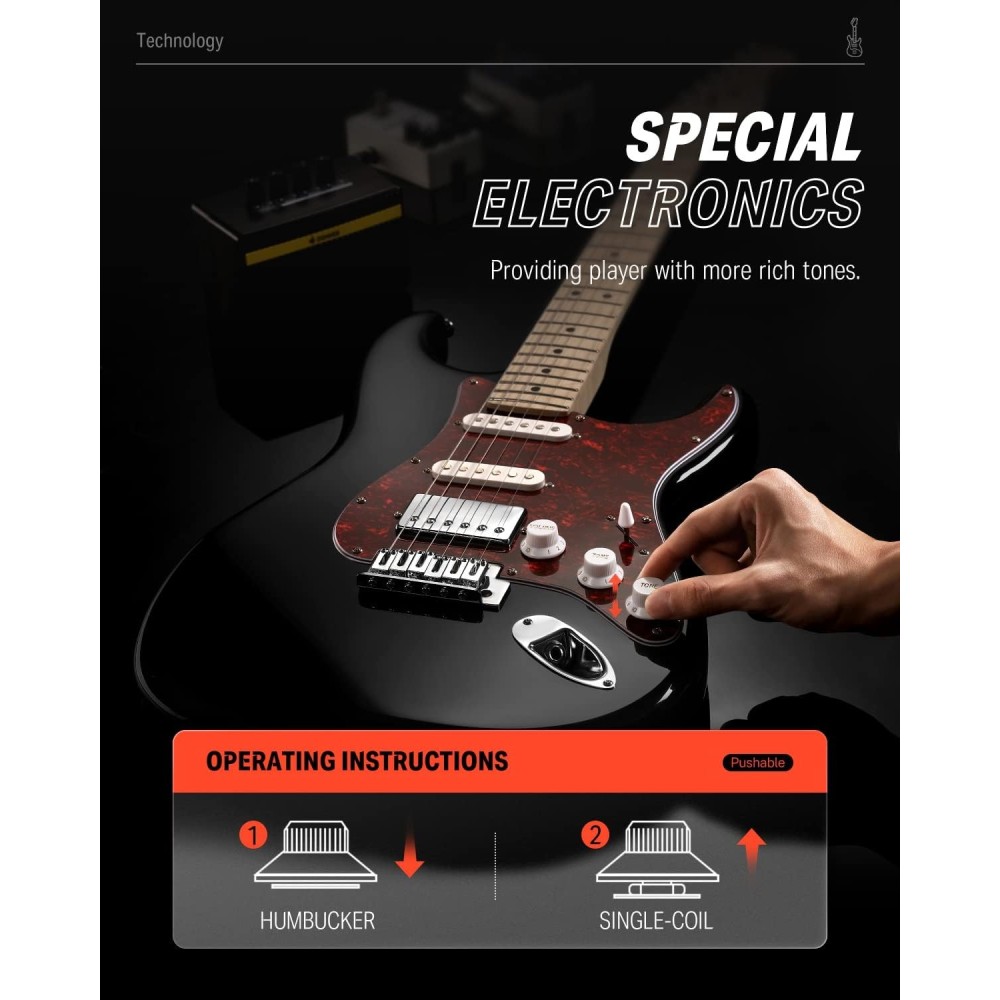 Pack Guitarra Electrica y Amplificador DONNER EC1416