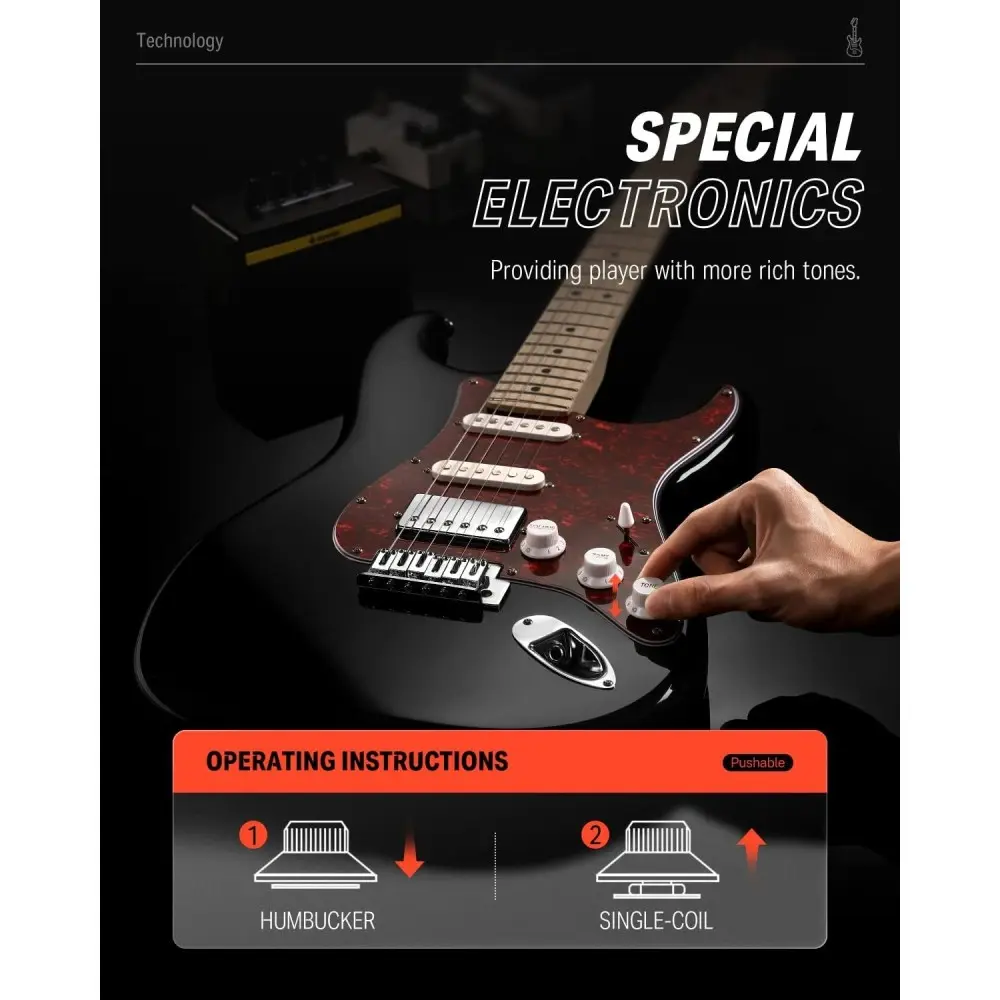 Pack Guitarra Electrica y Amplificador DONNER EC1416
